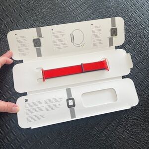Apple Bright Red Watch Band with Velcro 40mm